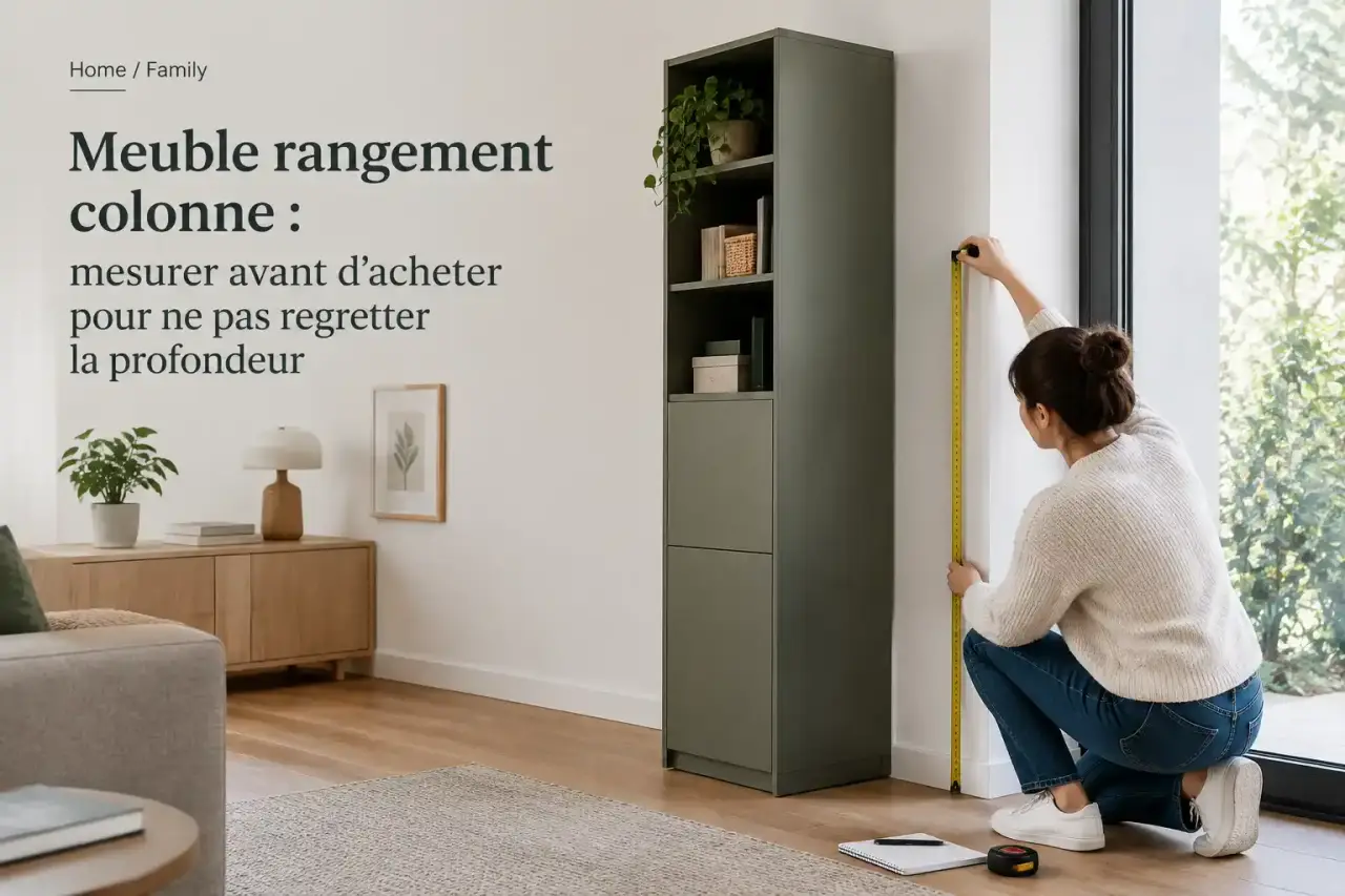 Meuble rangement colonne : mesurer avant d'acheter pour ne pas regretter la profondeur
