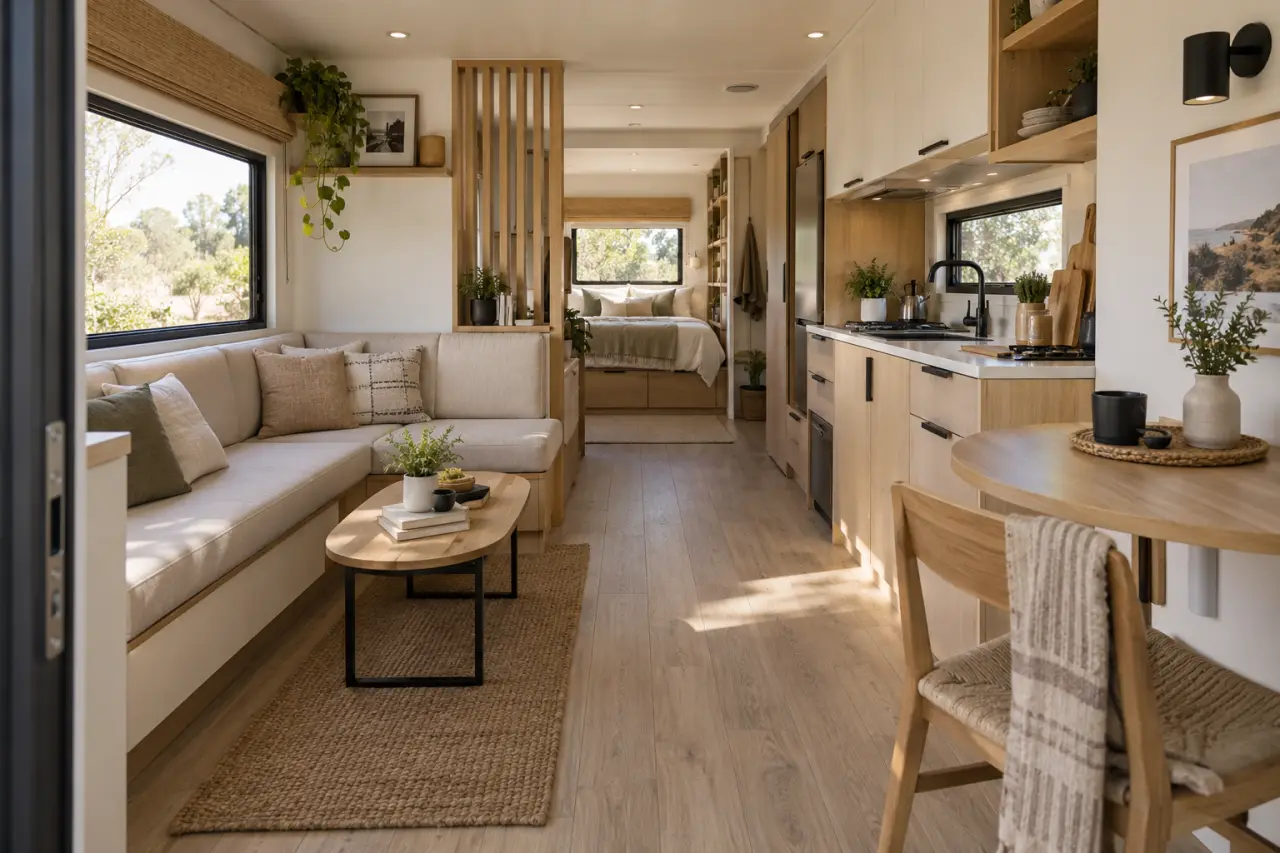 Aménager un bungalow de 6 m : gagner en confort sans bloquer la circulation