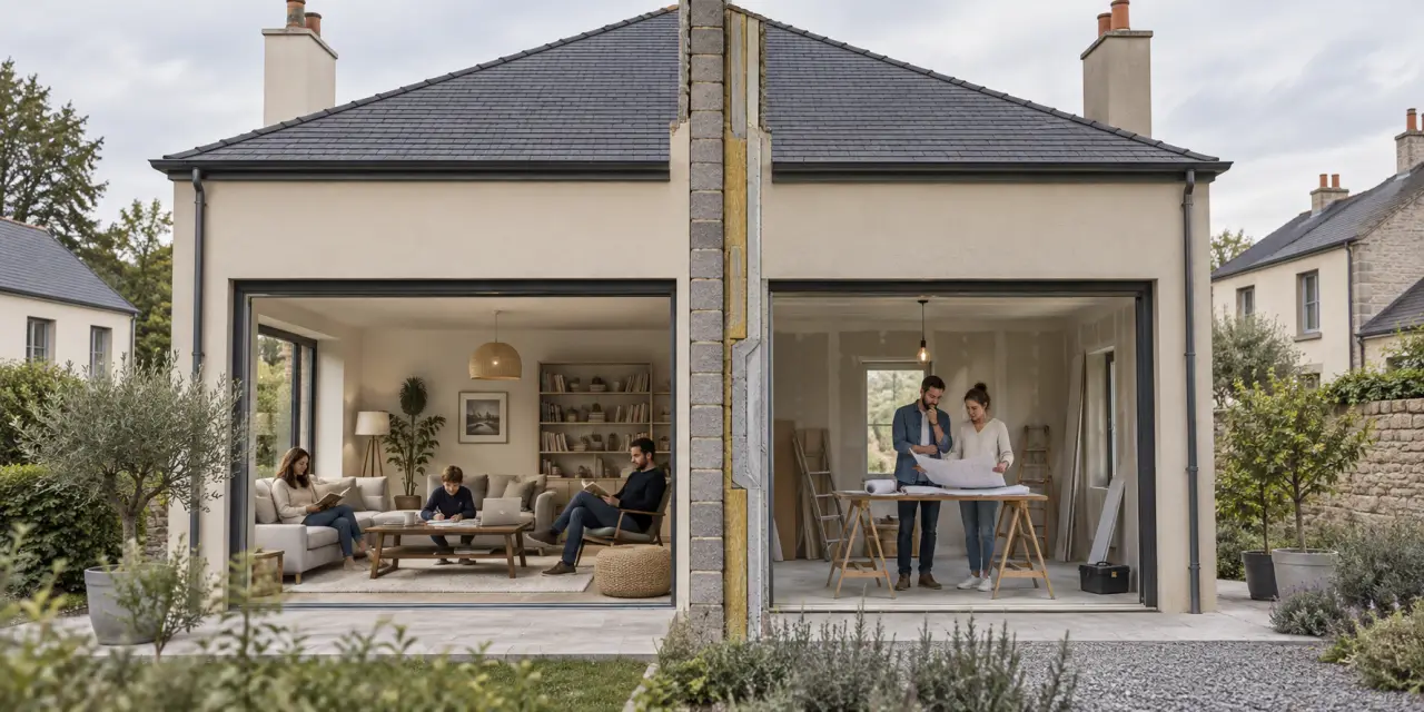 Maison mitoyenne : ce que le mur partagé change pour vos travaux et votre confort